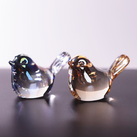 Nouvelle idée exquis oiseau bureau ornement décoration de la maison atmosphère verre cristal oeuvre oiseau modèle