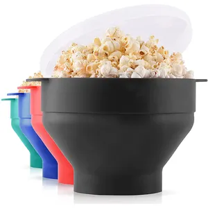 Food Grade Folding Microwave Silicone Popcorn Cups Popcorn Maker Bowl Popcorn Bucket