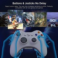 Control Inalámbrico TGZ T2.4GX360 2.4G para Xbox360 y PC, Joystick Ergonómico con Doble Vibración, Compatible con Consolas Slim, Hecho en China