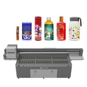 Has ricoh g5 print head cylinder printer 3d effect inkjet uv printing machine color uv inkjet printer for glass bottle