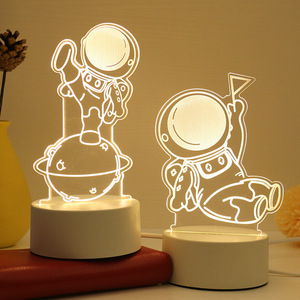 LED Licht Lampe Acryl 3D Led Tisch lampe Benutzer definierte Schreibtisch Astronaut Dekor Licht Lampe Geschenk Warme ABS Basis Geschenke Licht Hochzeits dekor - Product Image 6