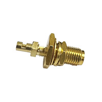 Connecteur SMA femelle tout en laiton étanche avec filetage, conception personnalisée acceptée, SMA-KY178