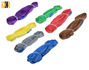 Nhà máy tùy chỉnh 2 tấn nhiệm vụ nặng nề 100% Polyester Vải Sling vành đai Vòng cáp treo cho hàng hóa nâng & lashing - Product Image 5