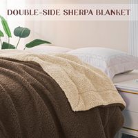 Vente en gros, couverture en laine d'agneau super douce et chaude à double couche, couvertures sherpa épaisses en flanelle polaire pour l'hiver