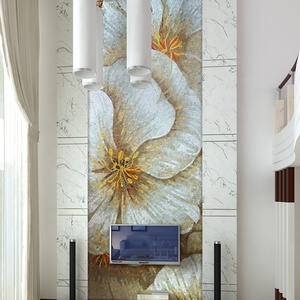 Nghệ Thuật Nhà Máy Gạch Trắng Hoa Tường Thiết Kế Khảm Bức Tranh Tường - Product Image 3