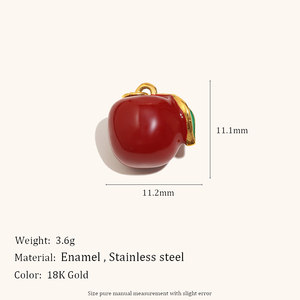 Dingran Tự Làm Mùa Hè Lấy Cảm Hứng Từ Thép Không Gỉ Vàng-Mạ Men Trái Cây Quyến Rũ Bộ Sưu Tập Đầy Màu Sắc Nhiệt đới Thiết Kế Cho Quà Tặng - Product Image 6