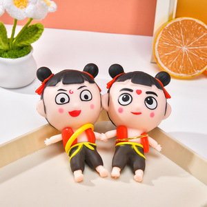 Juguete de descompresión Nezha con sonido, muñeco pequeño de llama creativa, adornos DIY hechos a mano, artefacto de descompresión. - Product Image 2