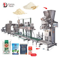 Machine de remplissage semi-automatique de poudre haute précision 10-50 kg avec pince à sac, convoyeur et pochette stand-up en film/papier pour additifs alimentaires