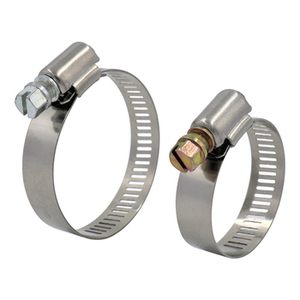 Heavy Duty Worm <b>Clamp</b> 12.7mm Band Width W2 American Type Silver Hose <b>Clamp</b> - Product Image 1
