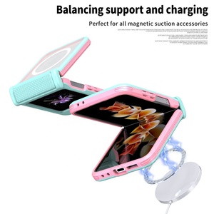 Couverture de téléphone transparente anti-chute en acrylique + PC + TPU avec protection de caméra coulissante et aimant pour <span class=keywords><strong>SAMSUNG</strong></span> <span class=keywords><strong>Z</strong></span> <span class=keywords><strong>Flip</strong></span> 6 - Product Image 2