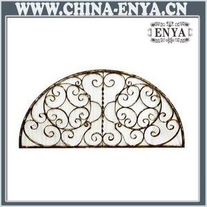 Finestra in Ferro Battuto, Griglia per Finestra a Mezzaluna in Metallo, Riproduzione Antica - Product Image 2
