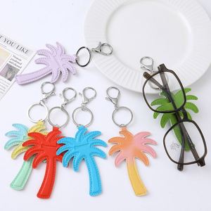 New Multi-functional Portable Glasses Keychain Sunglasses Anti-loss Holder Palm Tree Leather Pendant Bag Luggage Accessory - Product Image 2