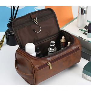 Trousse de Toilette Vintage en Cuir Extra Large pour Homme – Sac de Rasage en Cuir pour Voyage - Product Image 1