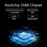 Boîtier de calcul industriel IA à bord RK3588 8G 64G Multi-IO LAN USB RS232 RS485 WiFi BT pour passerelle d'usine intelligente et vision industrielle