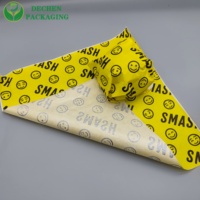 Papier ciré imprimé avec logo personnalisé, papier d'emballage alimentaire, papier noir résistant à la graisse