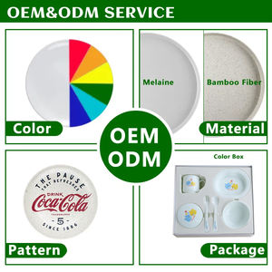 Pabrik Kustom melamin piring kompartemen <span class=keywords><strong>3</strong></span> bagian melamin piring makan plastik Modern bulat untuk rumah tangga restoran - Product Image 4