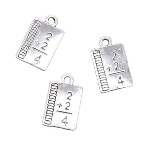Dijes estudio libro de matemáticas 17x10mm colgantes de Color plata tibetana joyería antigua fabricación DIY artesanía hecha a mano - Product Image 1