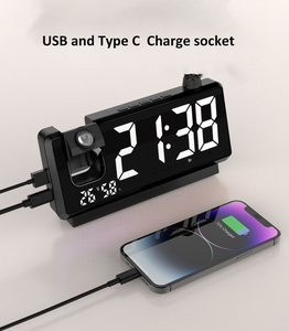 Nuevo Reloj Despertador Familiar con Proyección Automática, Delgado, Portátil, Eléctrico, con Espejo de 180° - Product Image 2