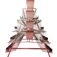 Cage à poulets portable de type A, cage à étages en métal durable, anti-rouille, pour petites et grandes exploitations agricoles