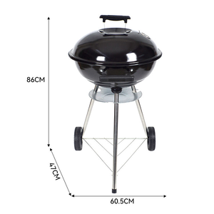 <span class=keywords><strong>Barbecue</strong></span> portable moderne en acier de 18 pouces pour l'extérieur, gril à charbon de bois pour le camping, pour 3 à 5 personnes - Product Image 3