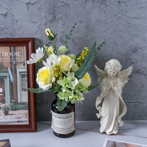 CallaFloral Ramo de Rosas Artificiales de Tela Plástica Tejida para Decoración del Hogar y Bodas CF02048 - Product Image 1