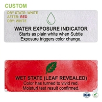 Étiquettes personnalisées indicatrices d'eau qui deviennent rouges au contact de l'humidité, service d'impression OEM pour cartons, caisses et palettes