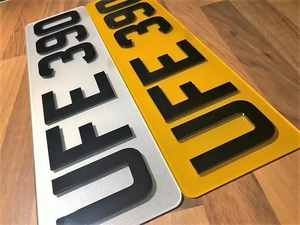 Lettres en acrylique 4D <span class=keywords><strong>noires</strong></span> taille UK, lettres en gel 3D couleur fibre de carbone, lettres rétro 4D pour <span class=keywords><strong>plaques</strong></span> d'immatriculation en acrylique - Product Image 4