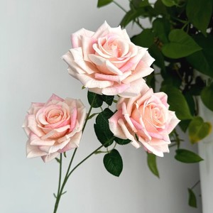 Rosa Artificial Pintada al Óleo Estilo Mocha, Adorno Vintage para el Hogar, Decoración <span class=keywords><strong>Suave</strong></span> para Cafetería, Atrezzo Nostálgico para Fotografía, Hecho en China - Product Image 4
