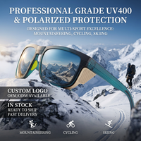 Lunettes de soleil sport polarisées, monture TR90, verres polarisés TAC, UV400, pour cyclisme, ski, alpinisme, logo personnalisé