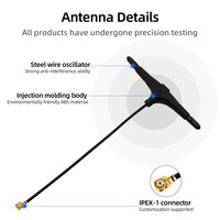 Antenne de type T 1 connecteur UFL ELRS EP1 RX 1 compatible avec le récepteur TBS Crossfire Nano, pièce de drone FPV RC 2,4 GHz