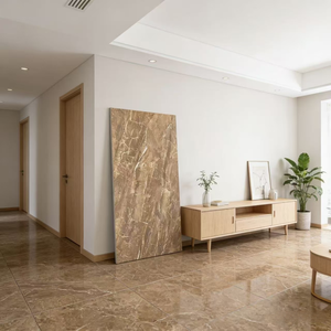 Baldosa Brillante de Gran Formato 600x1200mm, Resistente a los Ácidos, Textura <span class=keywords><strong>Imitación</strong></span> <span class=keywords><strong>Piedra</strong></span>, <span class=keywords><strong>para</strong></span> Piso y Pared Interior de Dormitorio y Sala de Estar - Product Image 4