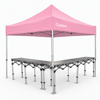 Table pliante en aluminium pour événements commerciaux, facile à installer, 120x60cm, 290x55cm, portable, robuste, pour l'extérieur, avec nappe personnalisée