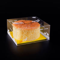 Scatola Pieghevole Personalizzata in PET per Torte con Finestra Trasparente, Stampa Goffrata e Laminazione Lucida per Alimenti
