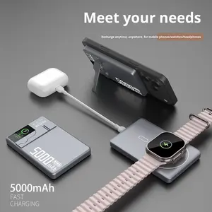 Batería <span class=keywords><strong>Externa</strong></span> Magnética de Aleación con Carga Rápida de 22.5W y Soporte para Reloj y Auriculares - Product Image 5