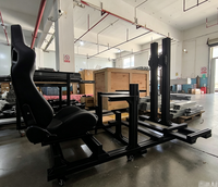 Support de cockpit de simulateur de vol et de course réglable en aluminium extrudé, double usage, avec support de siège et de moniteur