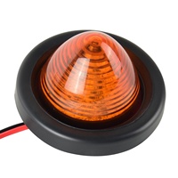 Nouvelles feux de position latéraux LED 12V 2 pouces de haute qualité, forme balle, ajustement universel, marque Hongjin, lentille rouge/ambre