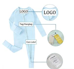 Pyjama Combinaison Bébé Personnalisé en Coton Côtelé avec Fermeture Éclair, Pieds Intégrés et Rabat, Unisexe, Respirant, Toutes Saisons, Qualité Supérieure - Product Image 5