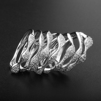 Siver 925 bijoux femme 18k zircon flexible 5a cz bague en argent 325 plaqué or empilage de cercles pour hommes