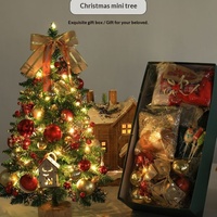 Mini-ornement de Noël en PVC 2025, très populaire, pour bureau, petit arbre simulé, décoration de fenêtre pour la maison et l'hôtel