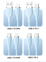Câble de charge rapide USB-C en silicone liquide souple, 1M 2M 3M, prix usine, cordon de synchronisation de données USB 2.0