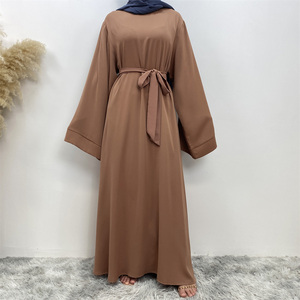 6394 #   Hete Aanbieding EID Ramadan <span class=keywords><strong>Dubai</strong></span> Turkije Effen 12 Kleuren Simpele Bescheiden <span class=keywords><strong>Kaftan</strong></span> Islamitische Kleding Abaya Moslim Jurken voor Vrouwen - Product Image 2