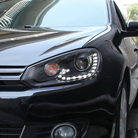 Faros Delanteros KGKB para VW Golf 6 MK6 2009-2012, Actualización de Alta Configuración, Faros LED con Lente de Proyector, Accesorios