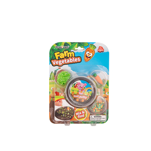 Hot Sale Farm Vegetable Theme Crystal Putty Non-Toxic DIY Brown Mud Poop Slime Making <b>Kit</b> for Kids - Product Image 1