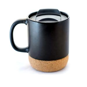 Taza de café de viaje con fondo de corcho, Logo personalizado en blanco, sublimación de alta calidad, venta al por mayor - Product Image 6