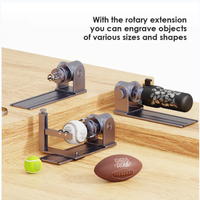 Extension rotative LaserPecker, accessoire rotatif de 1 mm à 145 mm de diamètre pour la gravure de tasses, de bagues et de bijoux, en alliage d'aluminium LaserPecker