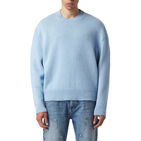 Pull en maille à col rond basique pour homme, couleur unie, doux et chaud, décontracté, pour le quotidien ou les affaires, OEM ODM, tricot sur mesure