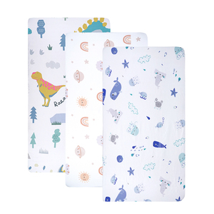 Lenzuolo con Angoli per <span class=keywords><strong>Culla</strong></span> in Cotone Biologico Eco-Friendly al 100% con Stampa Animalier, Misura Standard, Biancheria da Letto Neutra per Neonati, Bambini e Bambine - Product Image 3