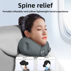 Almohada portátil para dormir en forma de U para viajes en avión, envoltura de soporte para el cuello plegable para el descanso en movimiento - Product Image 4