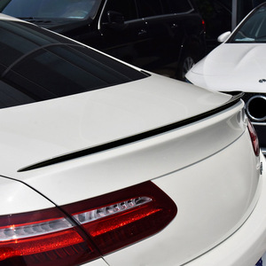 Mercedes-Benz E Coupe Rear Spoiler Piano <b>Black</b> Carbon Fiber Texture ABS Ducktail Trunk <b>Wing</b> - Product Image 2
