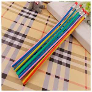 ปากกา18cm แปลกใหม่พับได้ยืดหยุ่นดินสอนุ่มอย่างต่อเนื่องพร้อมยาง - Product Image 5